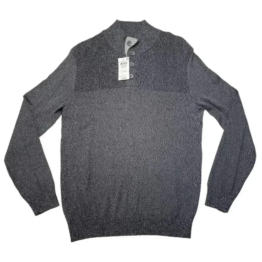 Club Room Dark Grey Marl Cotton Mens Sweater Size Small